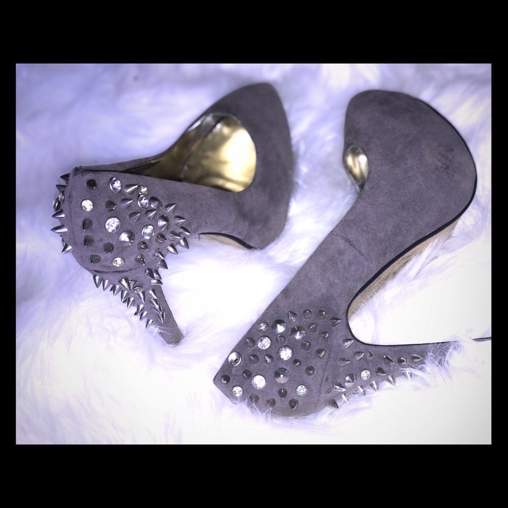 Spikey bling heels